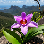 생물다양성 보전 실습 사례 연구 - **Brazilian Orchid in Natural Habitat:** "A *Cattleya walkeriana* orchid in its natural habitat in S...