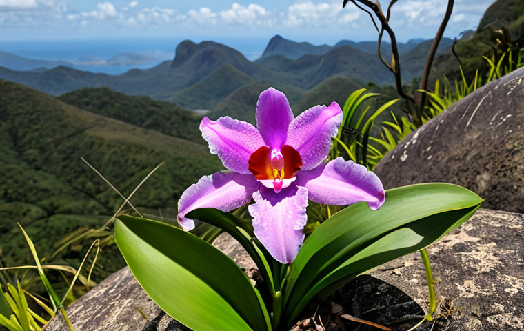 생물다양성 보전 실습 사례 연구 - **Brazilian Orchid in Natural Habitat:** "A *Cattleya walkeriana* orchid in its natural habitat in S...