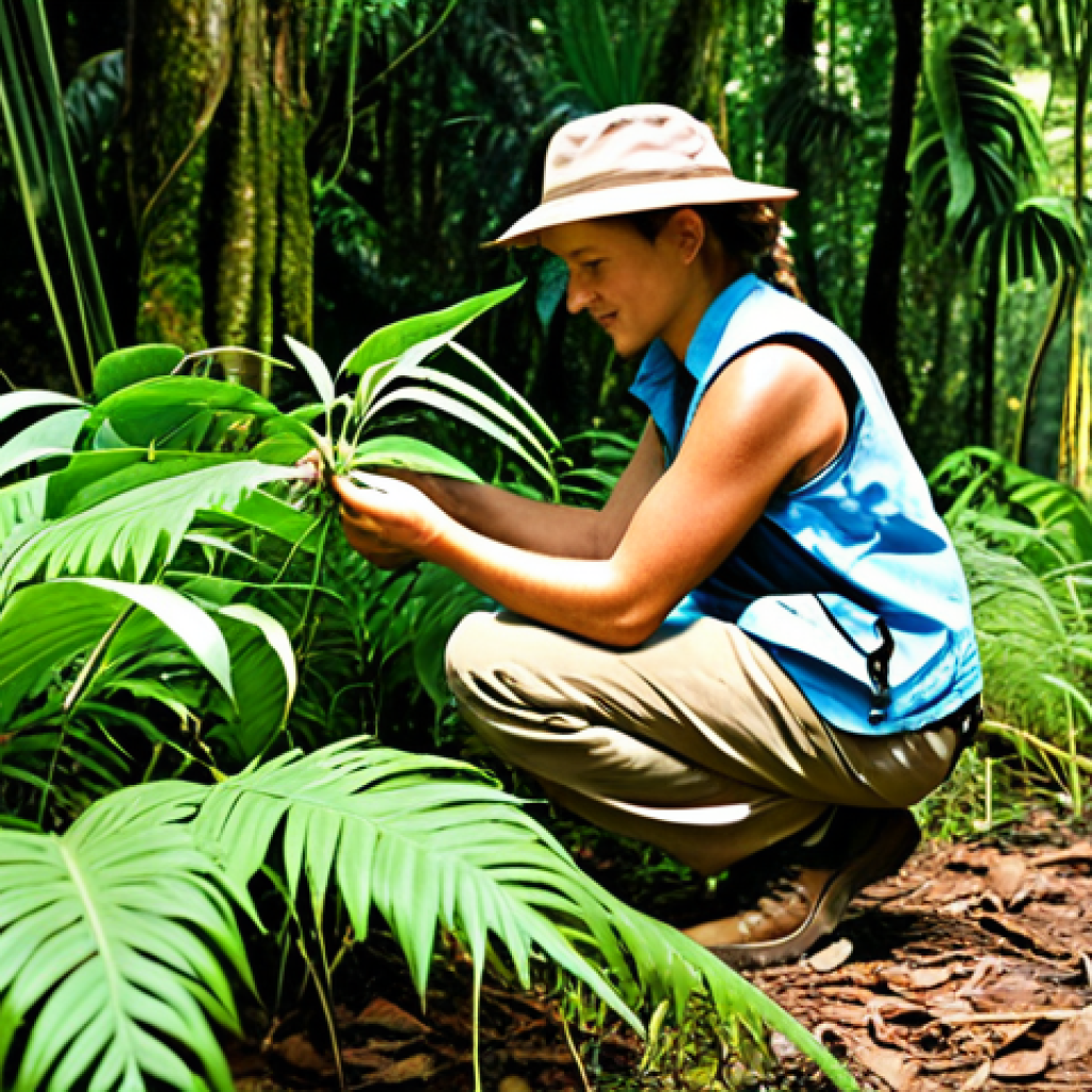 생물다양성 보전 자격시험 유형 - Conservation Ecologist in the Field**

"A conservation ecologist, fully clothed in appropriate field...