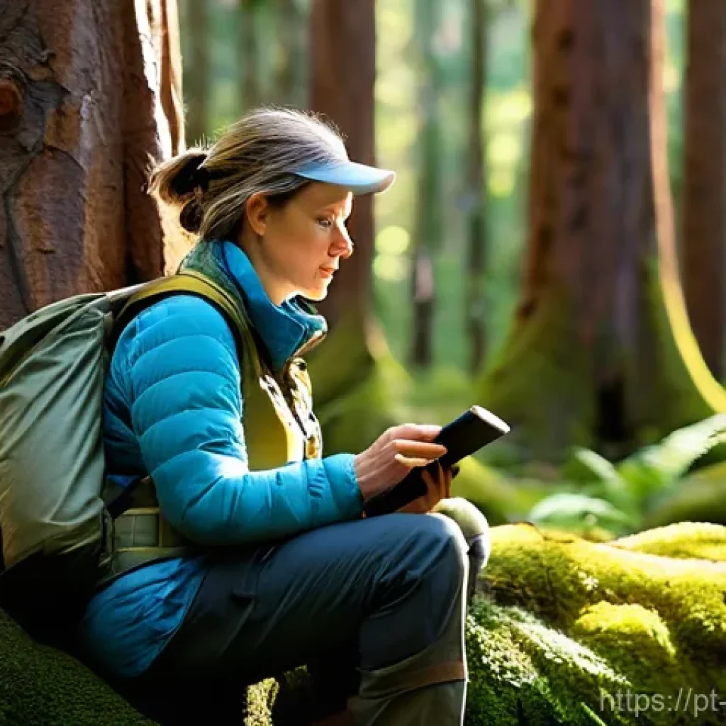 생물다양성 보전 전문가 연봉과 직무 - A focused female biodiversity conservation specialist, aged late 30s, is meticulously monitoring wil...